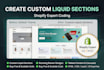 create custom shopify sections using liquid code and theme coding