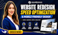 do squarespace website redesign, speed optimization and mobile friendly design