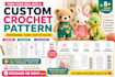 write custom crochet pattern PDF, amigurumi handmade design, pro service