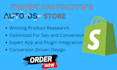 setup automated shopify dropshipping store  website design with autods