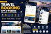 develop travel booking app or website with flights hotels and cab system