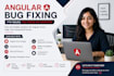 fix angular errors, bugs and typescript issues quickly