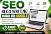 write SEO blog articles that rank on google