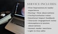 beta read your fiction book and offer feedback