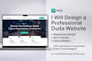 design a website using the duda website builder