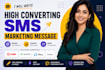 write high converting SMS marketing messages