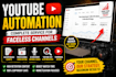 do youtube automation for faceless channel with video editing and SEO