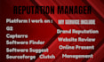 online reputation management, reverse SEO google optimization g2 clutch capterra