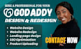 godaddy website design godaddy website redesign develop godaddy website design