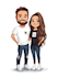 create professional caricatures for couples or wedding gift