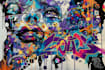 do abstract art, graffiti, illustration, and expressionism