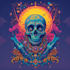 make illustration psychedelic style for poster and tshirt