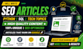 write SEO optimized tech blogs on python, sql and software testing