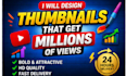 design eye catching youtube thumbnails and social medi