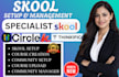 create skool community, skool course structure, community management, kajabi