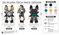 design custom plush reference sheet kawaii plushie and stuffed animal tech pack