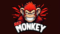 design outstanding red monkey logo with express delivery
