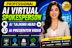 create ai virtual spokesperson, ai talking head video and ai presenter video