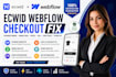 ecwid webflow checkout fix payment error mobile bug speed seo cart issue store