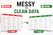 fix clean messy data into clean excel google sheets expense tracker spreadsheet
