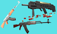 do 3d gun modelling , props weapon for roblox, unity, and blender