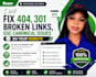 fix 404 errors, 301 redirects, broken links and canonical issues in gsc