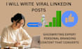be your linkedin ghostwriter providing the best posts