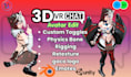 fix, edit vrchat avatar, rigging, retexture, emote, vrc nsfw anime, cloth toggle