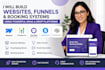 build webflow gohighlevel durable ai systemeio squarespace website booking site