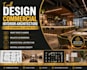 design commercial interior architecture with 3d rendering and lighting plan