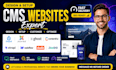 design setup drupal joomla ghost contentful strapi webflow duda jimdo website