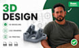 3d modeling, cad technical drawing, stl file, 3d product cad design 3d printing