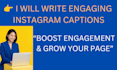 write engaging instagram captions and posts