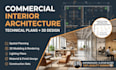 design commercial interior architecture and architectural lighting plans
