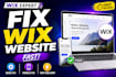 fix wix website errors, bugs and mobile issues fast