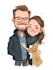 create professional caricatures for couples or wedding gift
