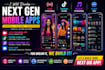 develop live streaming app, tiktok clone app, music streaming app, chat app