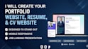 create a professional portfolio website, resume website, or CV website