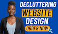 design decluttering website home organization website storage product website