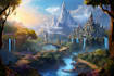 design amazing fantasy landscape illustrations