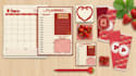 design a coquette kawaii stationery pack