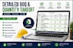 prepare accurate boq, material takeoff and cost estimate