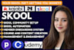 setup skool community onboarding membership course creation skool manager