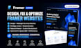 create, fix, and optimize stunning framer websites and fix bugs,  design framer
