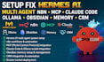 setup fix hermes ai multi agent n8n mcp claude code ollama obsidian memory crm