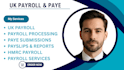 manage UK payroll, paye submissions and hmrc payroll