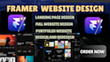 design framer website, fix framer website, framer landing page, framer home page