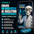 create dr data style ai skeleton animation shorts