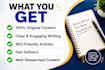 write SEO blog articles and website content