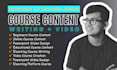 design elearning course content, educational course ebook, videos, ppt slides